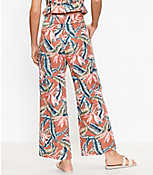 Pull On Wide Leg Pants in Birds of Paradise Linen Blend carousel Product Image 3
