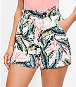 Pull On Shorts in Paradise Linen Blend carousel Product Image 1