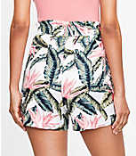 Pull On Shorts in Paradise Linen Blend carousel Product Image 3