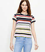 Striped Everyday Crew Neck Tee carousel Product Image 1
