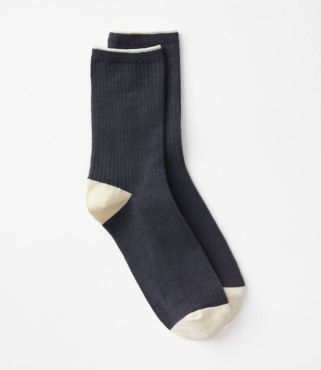Loft Ribbed Crew Socks
