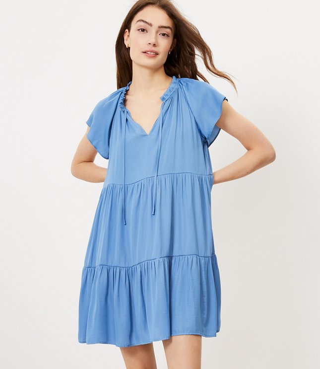 Ruffle Tiered Swing Dress