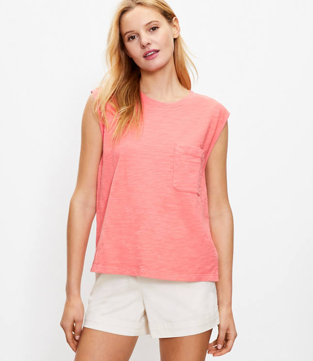 Loft Lou & Grey Softserve Slub Pocket Tank