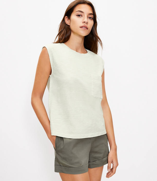 Loft Lou & Grey Softserve Slub Pocket Tank