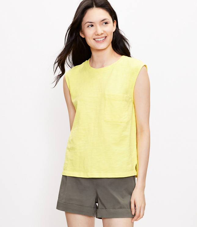 Loft Lou & Grey Softserve Slub Pocket Tank