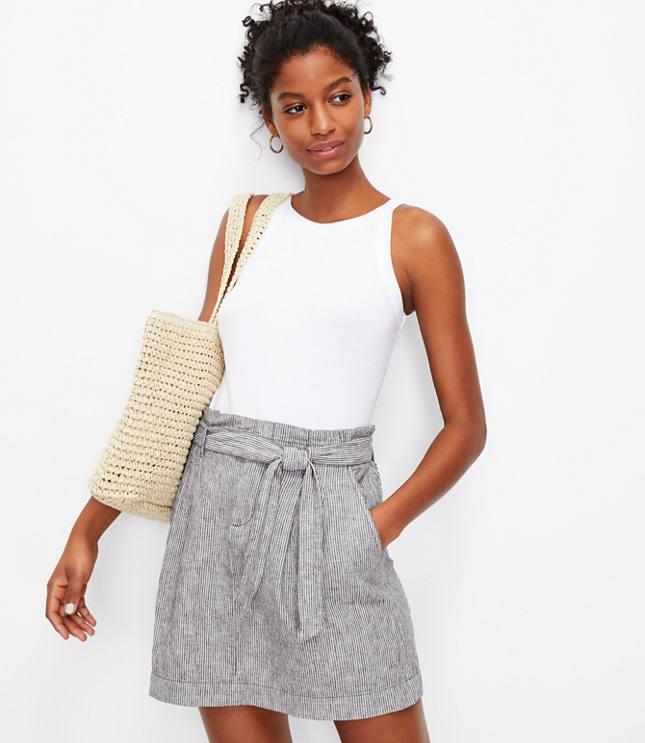 Stripe on sale paperbag skirt