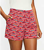 Pleated Pull On Shorts in Ikat carousel Product Image 1