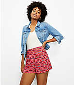 Pleated Pull On Shorts in Ikat carousel Product Image 2