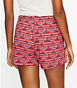 Pleated Pull On Shorts in Ikat carousel Product Image 3