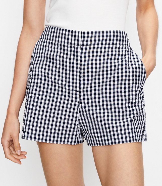 Loft Structured Shorts in Gingham
