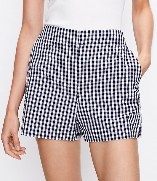 Loft Structured Shorts in Gingham