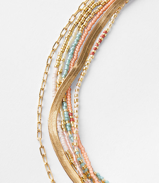 Loft Multistrand Beaded Necklace