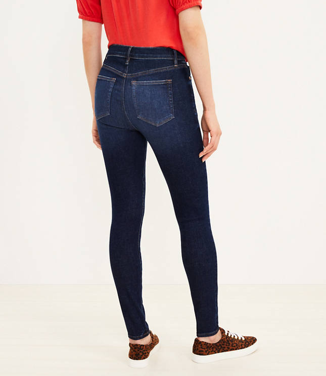 High Waist Sculpt Jeggings in Dark Indigo Wash