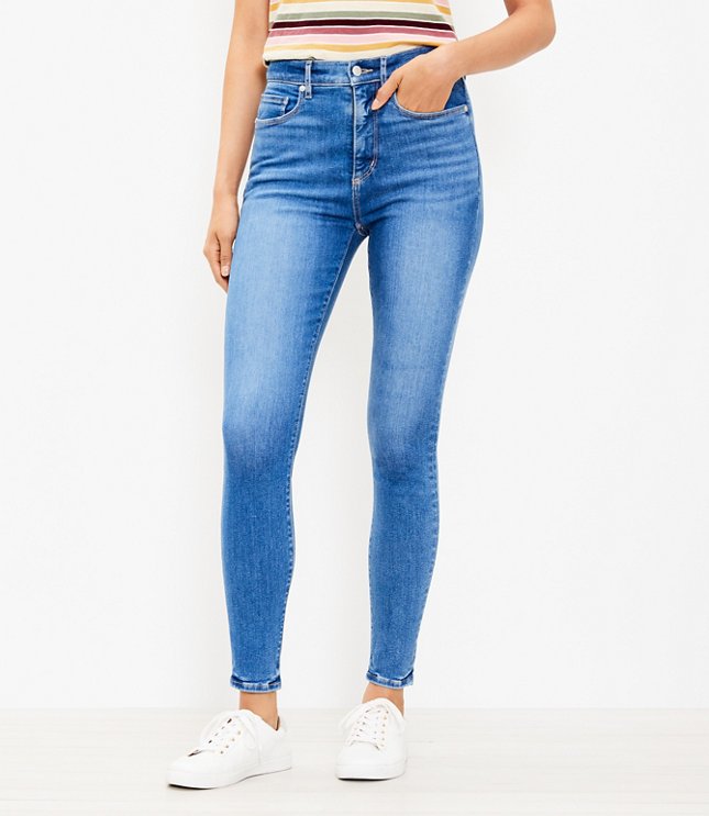 Stretch Jean Look Leggings- Blue — Camp Willow