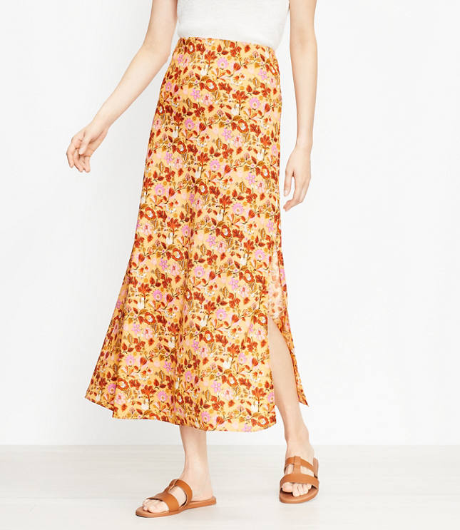 Loft Garden Pull On Midi Skirt