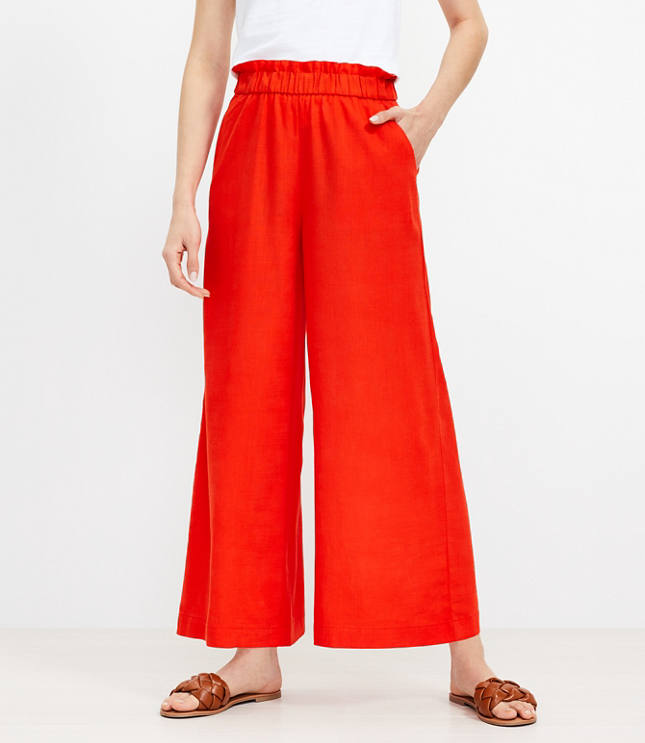 Petite Pull On Wide Leg Pants