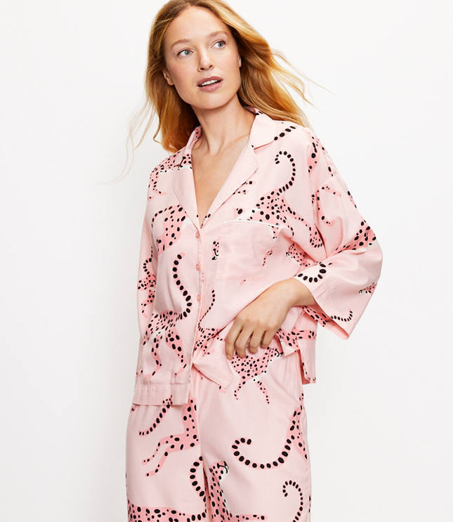 Loft cheetah pajamas new arrivals