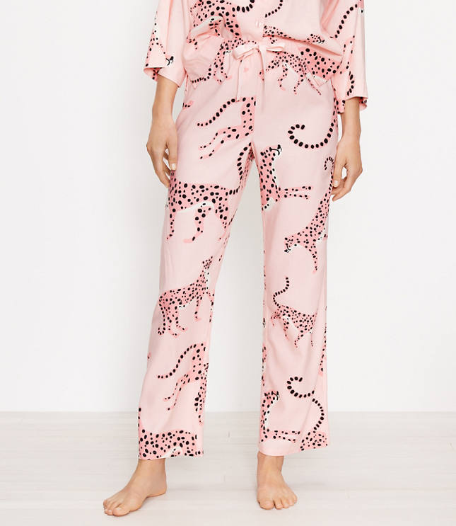 Ann taylor best sale cheetah pajamas