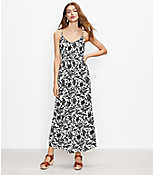 Petite Vine Tie Back Strappy Maxi Dress carousel Product Image 1