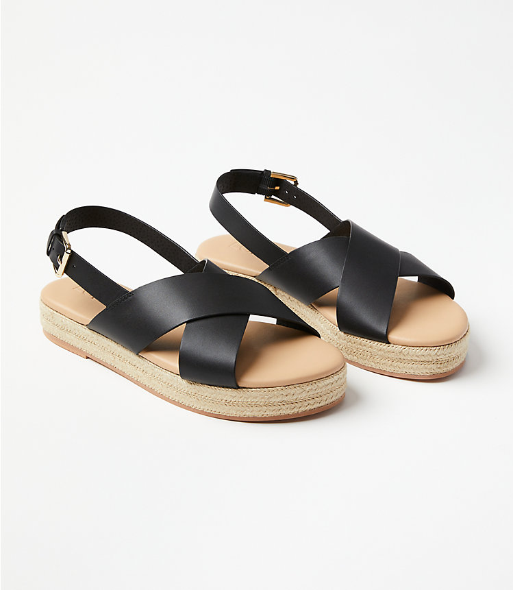 Criss Cross Espadrille Sandals image number null