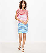 Striped Muscle Tee Dress carousel Product Image 1
