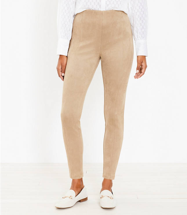 Faux Suede Leggings (Mink)