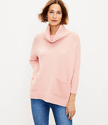 Womens Clothing Jumpers and knitwear Ponchos and poncho dresses LOFT Modern Poncho in Pink 
