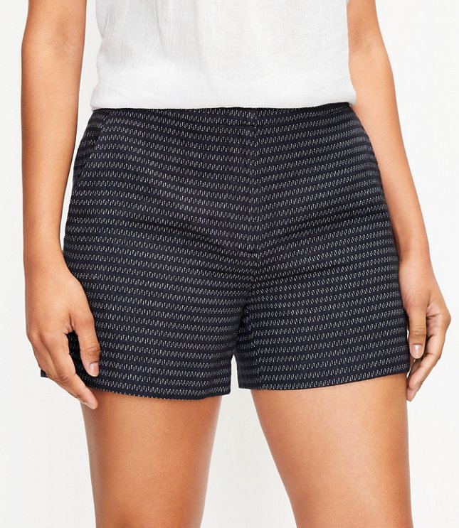 Loft Curvy Structured Shorts in Texture