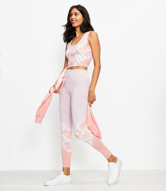 Petite Pink Camo Leggings, Petite