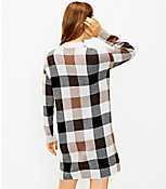 Checked Mock Neck Sweater Dress carousel Product Image 3