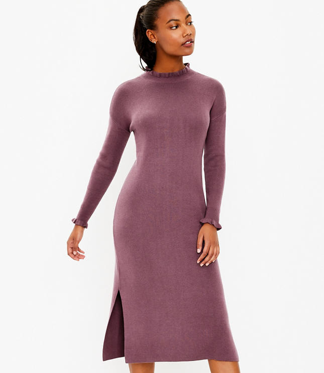 Women's Mockneck Midi Sweater Dress