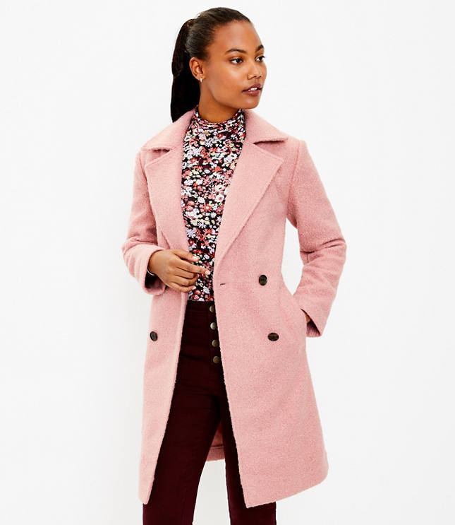 Softened Double Breasted Coat | LOFT