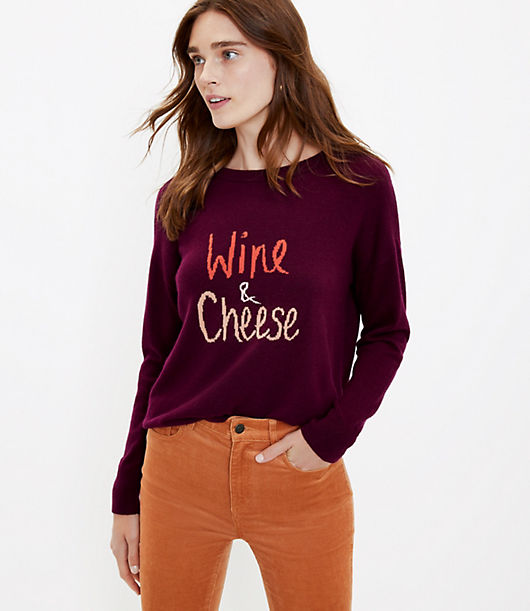 Loft Wine & Cheese Sweater