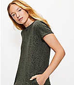 Leopard Print Sweatshirt Pocket Dress carousel Product Image 2