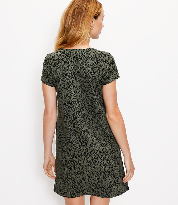 Leopard Print Sweatshirt Pocket Dress image number 2