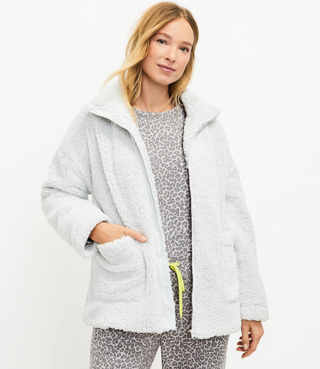 LOFT LOFT Lou & Grey Colorblock Cozy Up Sherpa Jacket