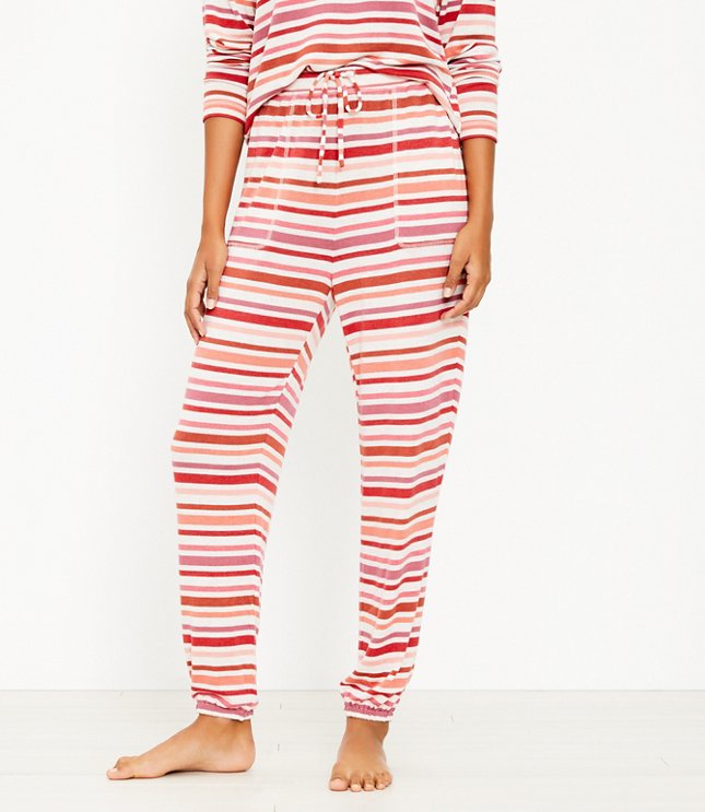 Loft Striped Pajama Joggers