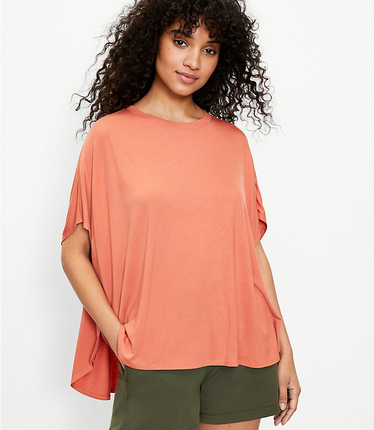 Lou & Grey Signature Softblend Jersey Poncho Top image number 0