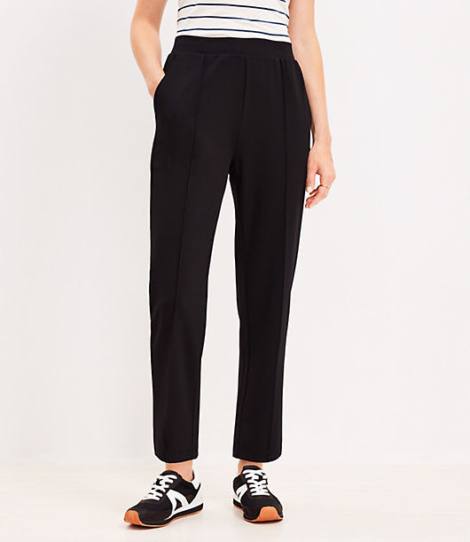Loft Pintucked Tapered Pants in Crepe