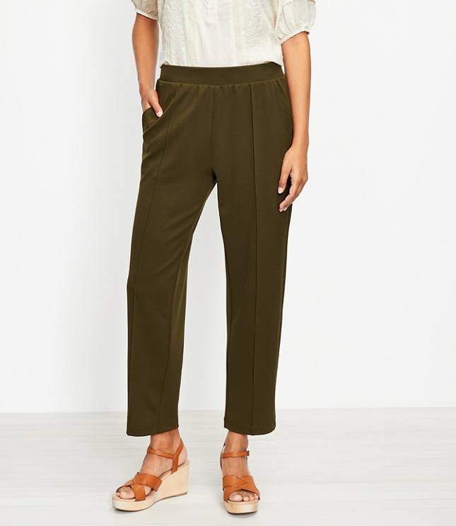 Pintucked Linen and Cotton Blend Pants