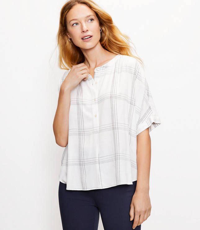 Plaid Henley Shirt