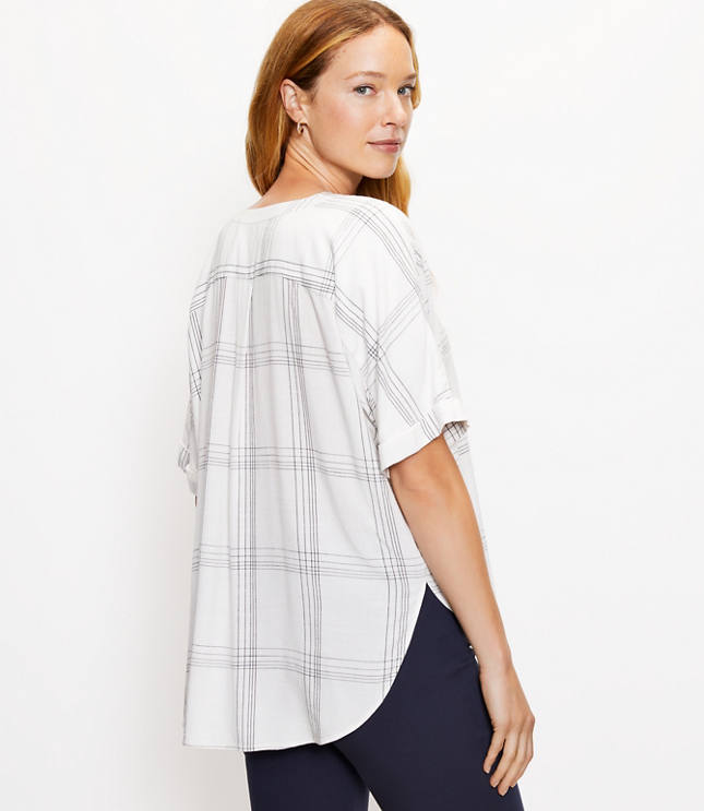 Plaid Henley Shirt