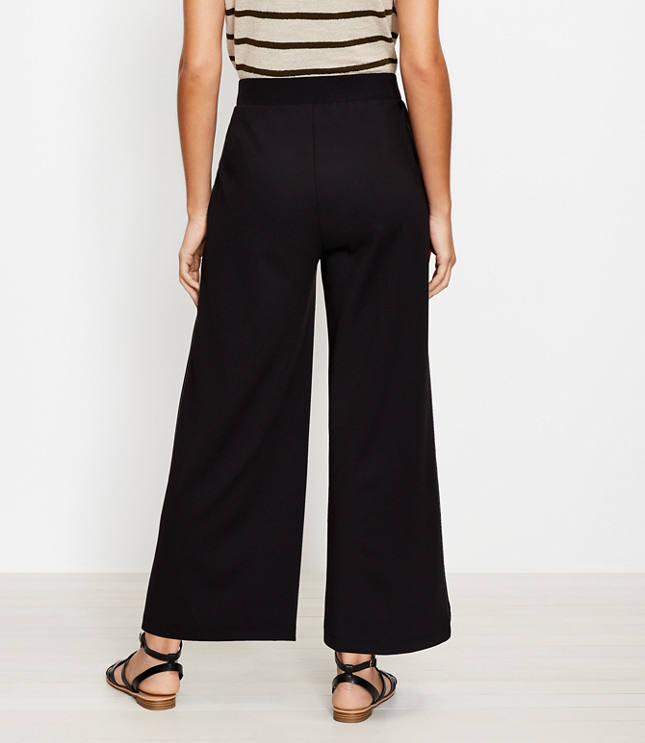 Tall Pull On Wide Leg Crop Pants in Crepe