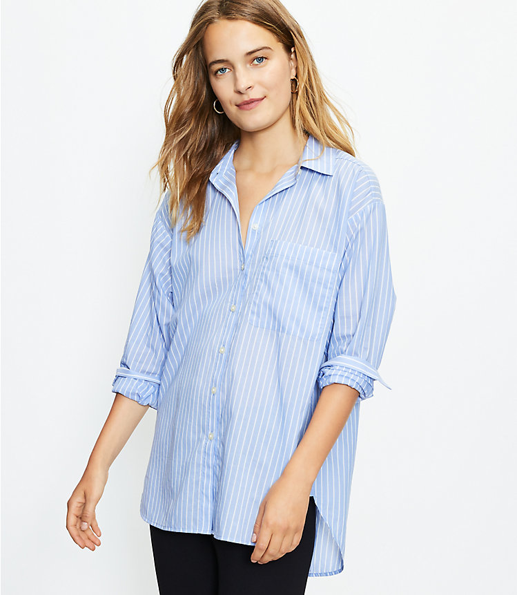 Striped Pocket Tunic Shirt image number 0