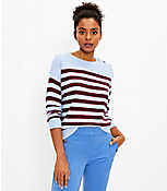 Striped Shoulder Button Sweater carousel Product Image 1