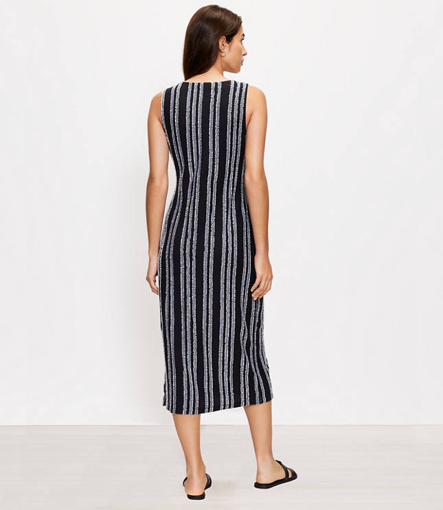Eyelash Tie Waist Midi Dress