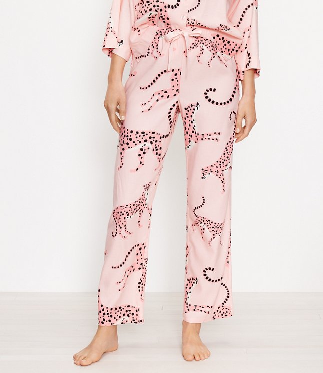 Loft Petite Cheetah Print Pajama Pants