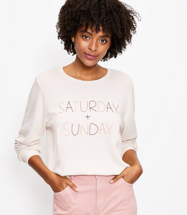 Petite Saturday Sunday Sweatshirt