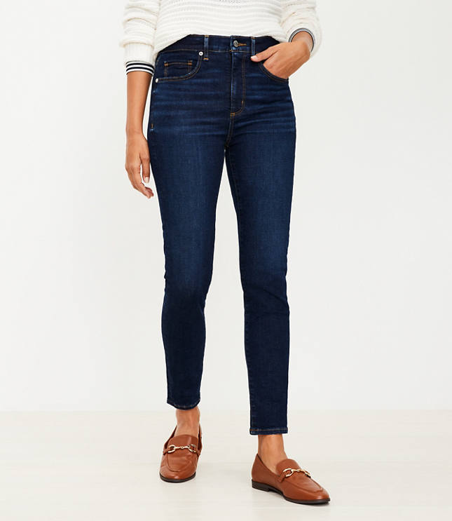 High Rise Skinny Jeans in Classic Dark Indigo Wash