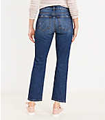 Curvy Mid Rise Straight Crop Jeans in Dark Indigo Wash carousel Product Image 2